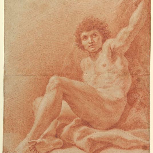 Seated Nude Male Figure (recto); Seated Figure (verso)