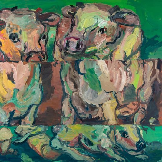 Drei Streifen / Zwei Kühe [Three Stripes / Two Cows]