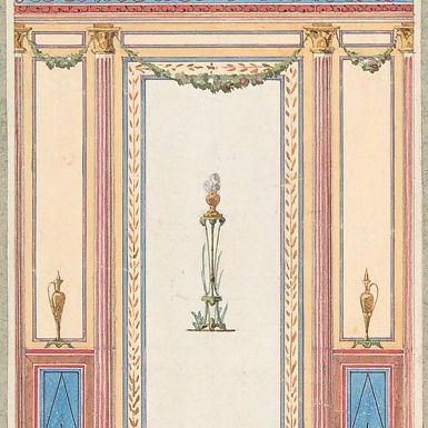 Design for Wall Paneling and Ceiling in Pompeiian Style, The Deepdene, Dorking, Surrey