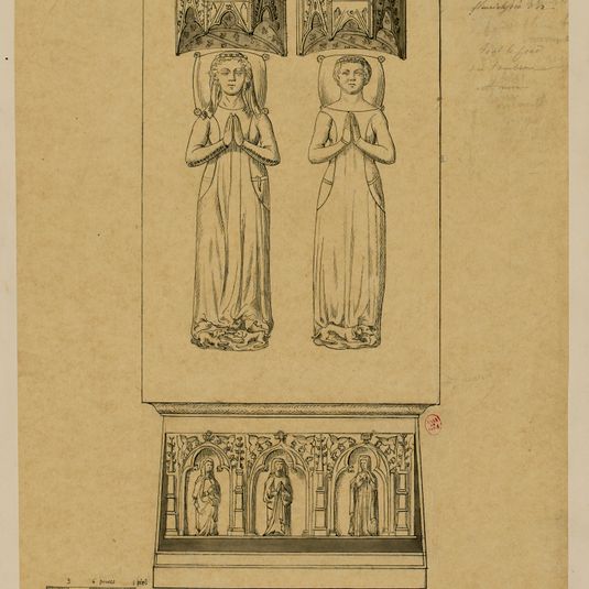 Tombeau de Jeanne de France et Bonne de France, église Saint-Antoine-des-Champs au faubourg Saint-Antoine.