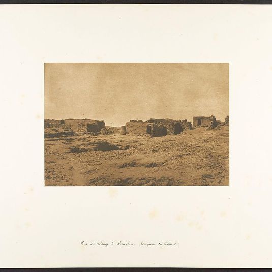 Vue du Village d'Abou-hor (Tropique du Cancer)