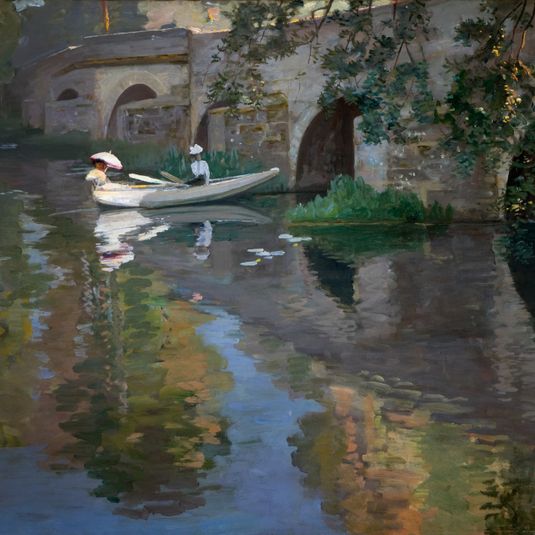 Renoir: Sir John Lavery (1856–1941) The Bridge at Grès (1901) oil on canvas BELUM.U60  © National Museums NI