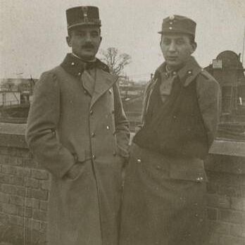 Self-Portrait, Wounded, with Officer