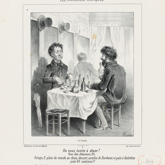 On vous invite à diner! / Rue des jeûneurs, 23 [...]. / 5.
