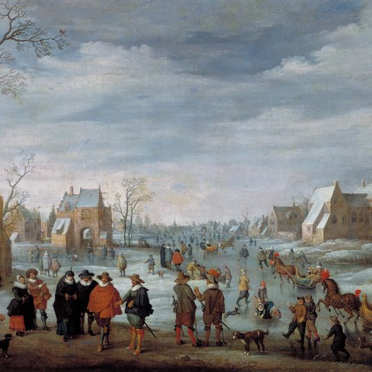 Winter Landscape with Skaters