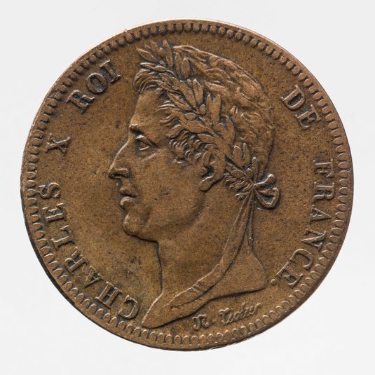Pièce de 10 centimes des colonies francaises de Charles X, 1828