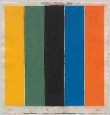 Colored Paper Image XIII (Yellow/Green/Black/Blue/Orange)