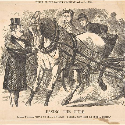 Easing the Curb (Punch, July 24, 1869)