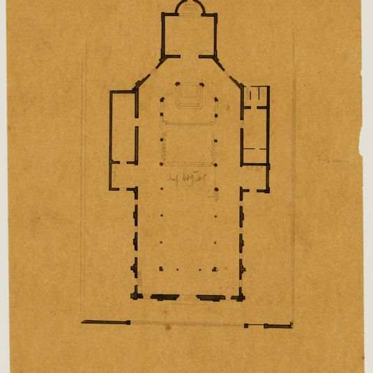 Plan de l'église Saint-Marcel.