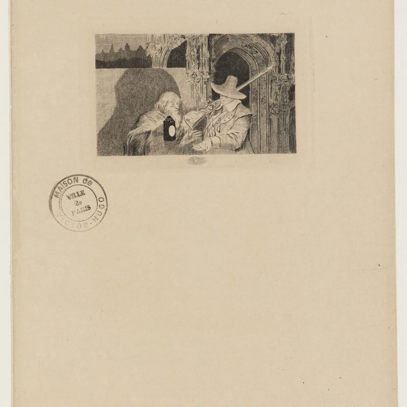 Cromwell, acte IV, scène V. Cromwell et Manassé.