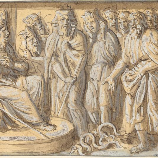 Moses and Aaron before Pharaoh, with the Rods Turned into Serpents