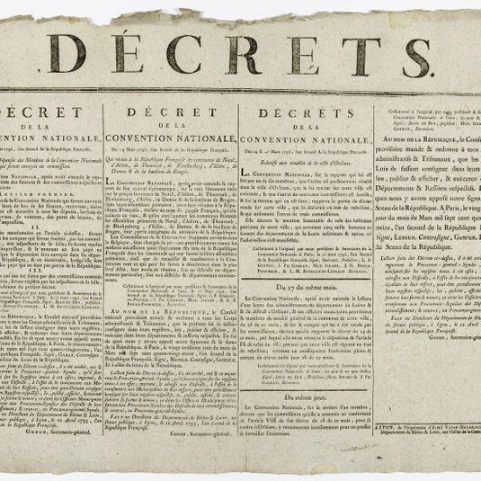 DECRETS./ DECRET/ DE LA/ CONVENTION NATIONALE,/ Du 29 Mars 1793, l'an second de la République Françoise [sic]./ Relatif aux Dépenses des Membres de la Convention Nationale/ qui seront envoyés en commission.