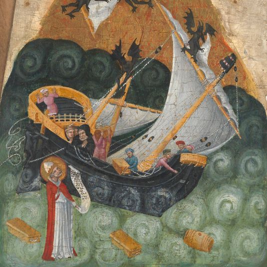 Helsinus saved from a Shipwreck and (below) A French Canon drowned by Devils