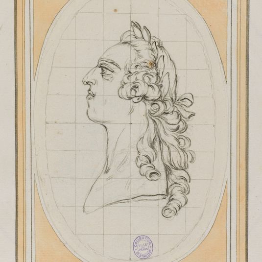 Portrait de Louis XV, profil à gauche