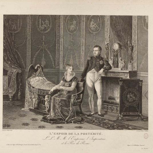 L'espoir de la postérité. / L.L.M.M. l'Empereur, l'Impératrice / et le Roi de Rome.
