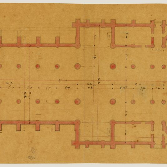 Plan de l'église Sainte-Clotilde.