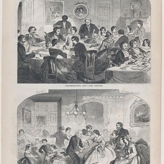 Thanksgiving Day – The Dinner (Harper's Weekly, Vol. II)