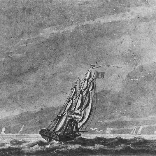 Full Sail off Sandy Hook—Entrance to New York Harbor