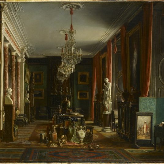 Interior of the office of Count de Nieuwerkerke, Director General of the Imperial Museums, at the Louvre