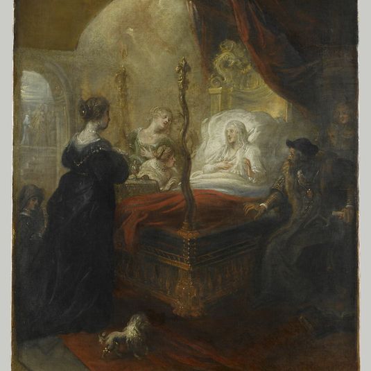 Saint Francis of Paola (1436-1507) prophesying a son to Louise of Savoy