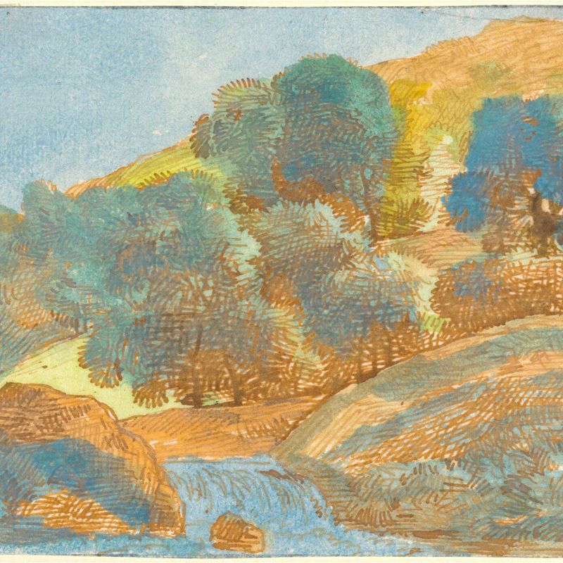 Hilly Landscape with a Stream