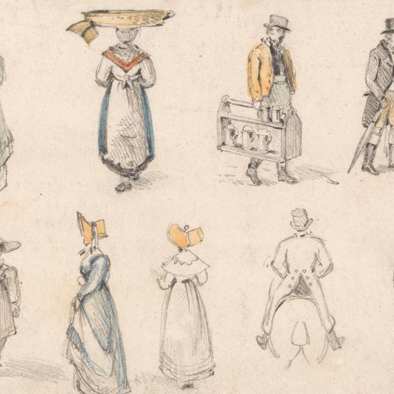 Studies of Figures: Women, Tradespeople, etc.