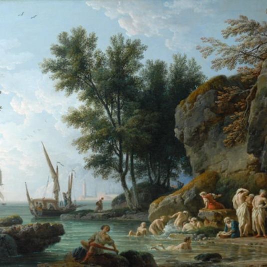 Nymphs Bathing : the time is the morning