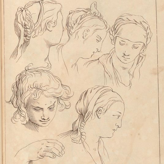Sketches of Various Female Heads, October 24, 1716