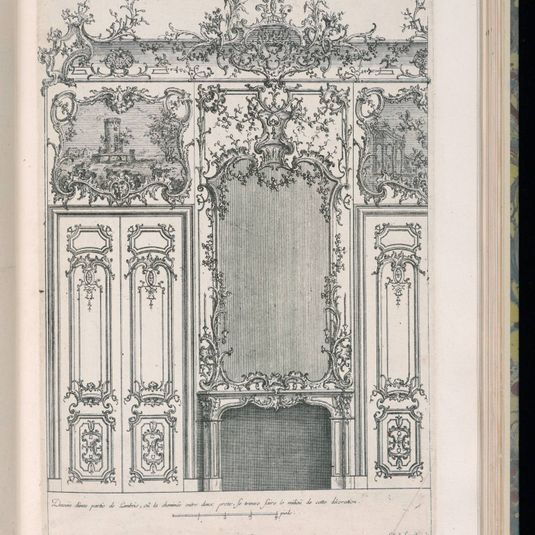 Wall with Chimneypiece and Mirror, Livre de Lambris (Book of Wainscoting)