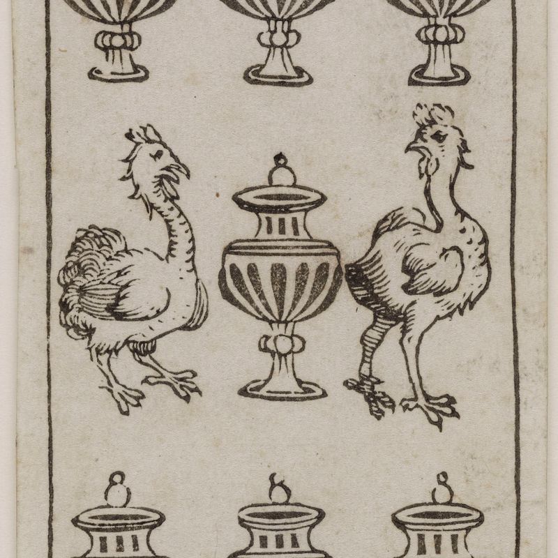 Jeu de Cartes florentin. Numéro un d'une suite de 35 pièces.