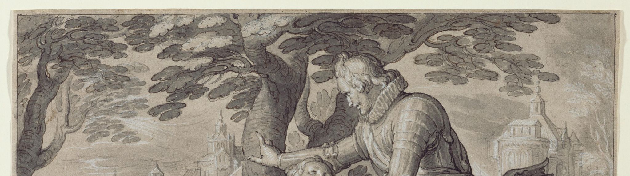 Young Woman Assisted by a Gentleman