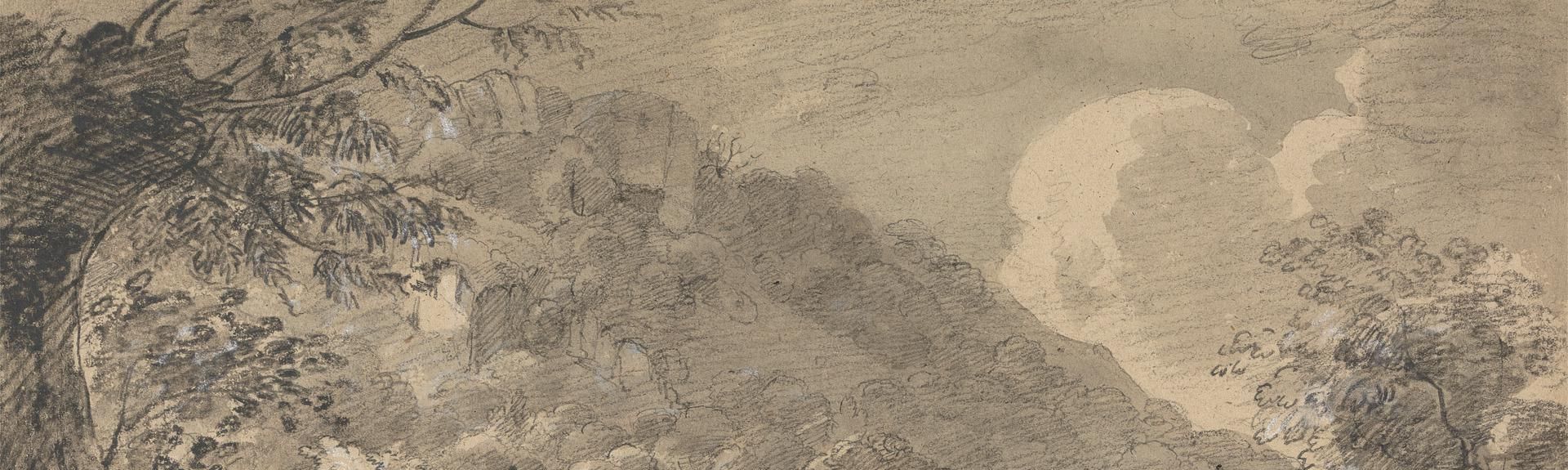 Mountainous Landscape with a Bridge and House