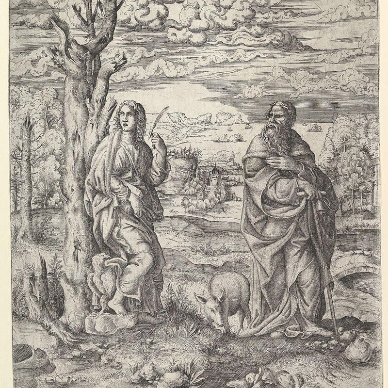 Saint John and Anthony in a Landscape