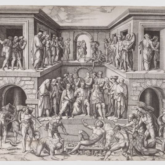 Le Martyre de Saint Laurent d'après Baccio Bandinelli (Bartsch 104)