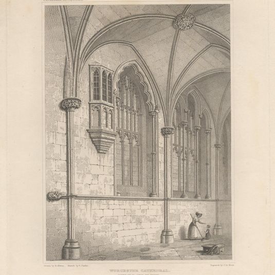 Worcester Cathedral. View in North Aisle of Choir