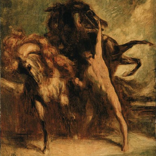 Sketch for Automedon with the Horses of Achilles