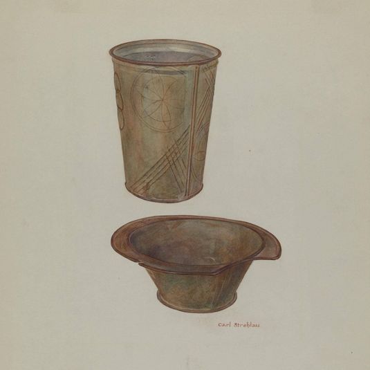Pa. German Shaving Mug and Basin