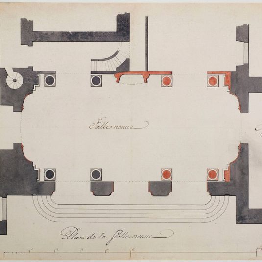 Plan de la salle neuve au Palais Royal, Ier arrondissement, Paris