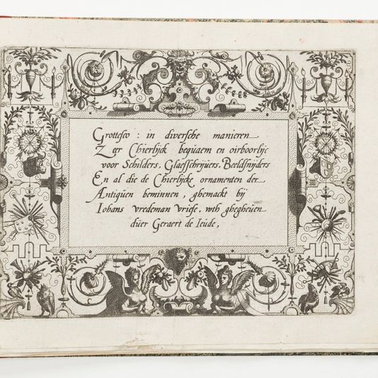 Title plate, from Grottesco in diversche manieren (Various Grotesques)