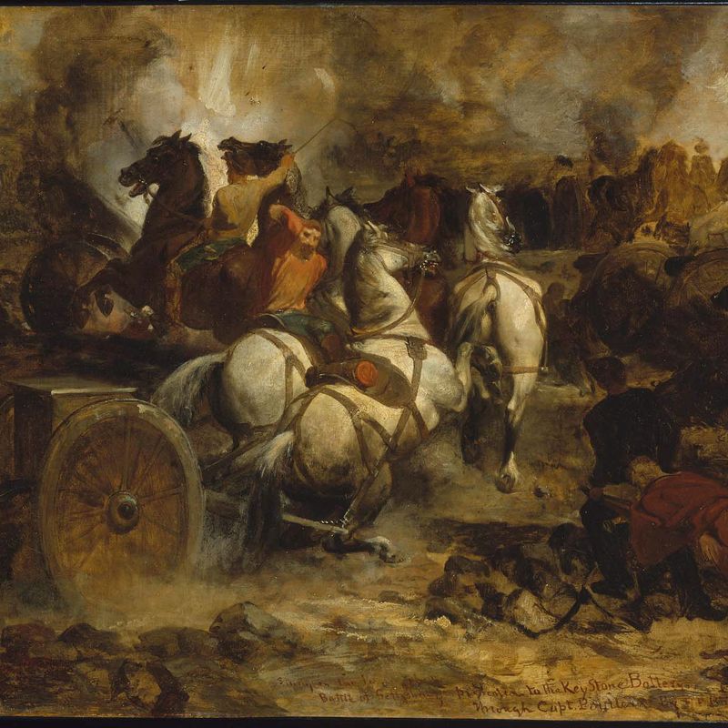 Prepatory Sketch for Pickett's Charge at the Battle of Gettysburg