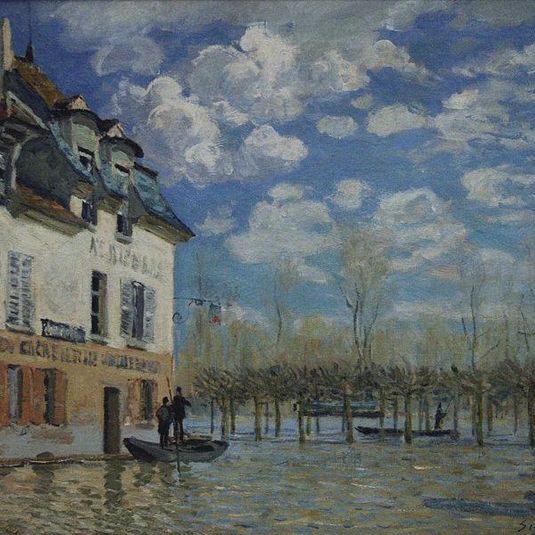 Boat in the Flood at Port-Marly