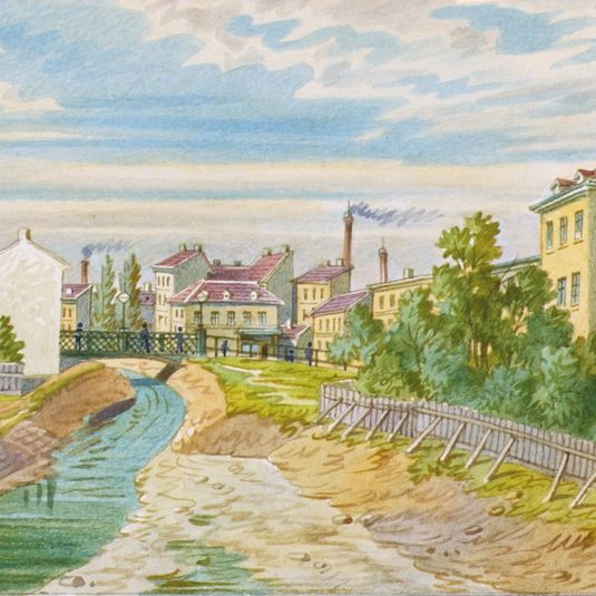 Die Magdalenenbrücke über den Wienfluss