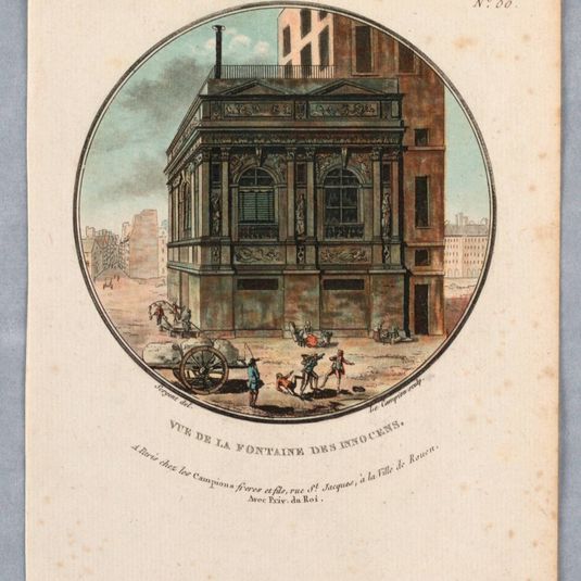 Fontaine des Innocens, Plate 80 from "Vues Pittoresques des Principaux Édifices de Paris"
