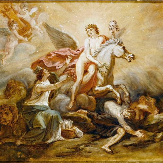 Allégorie à la gloire de Voltaire.