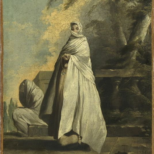 Women draped in white