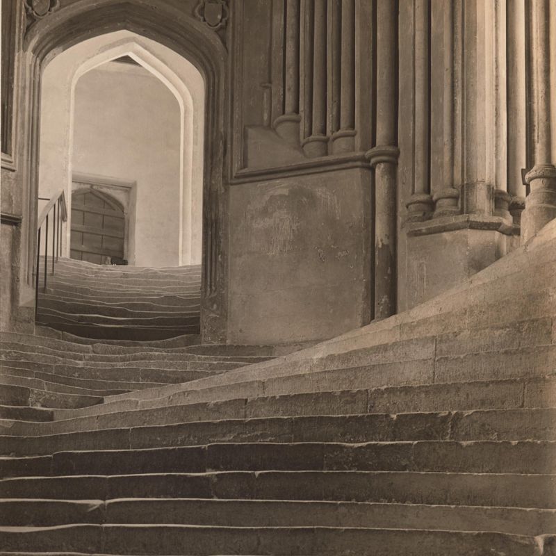 "A Sea of Steps," Wells Cathedral, Stairs to Chapter House and Bridge to Vicar's Close