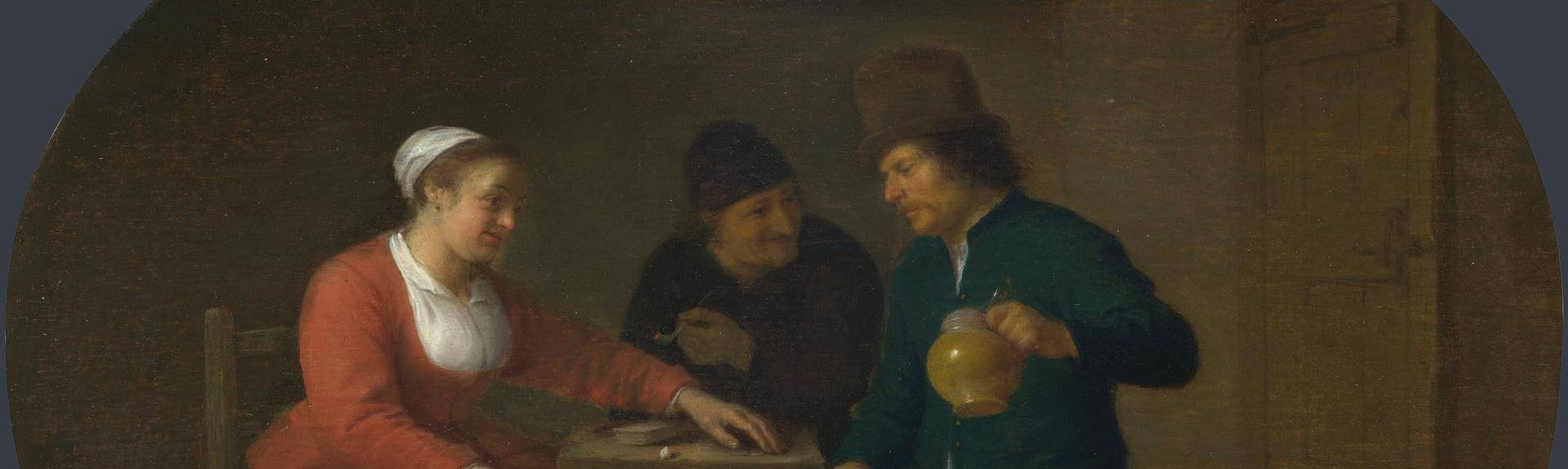 A Woman playing Cards with Two Peasants