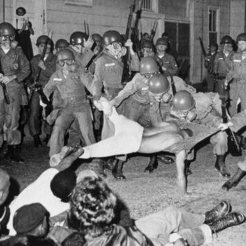 Clifford Vaughs, Student Nonviolent Coordinating Committee (SNCC) Photographer, Arrested by the National Guard, Cambridge, Maryland