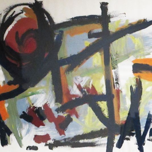 Untitled (Abstract with Red Circle)