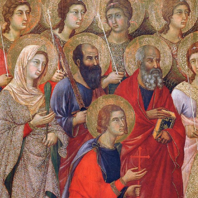Madonna and Child on a throne (Front side fragment)